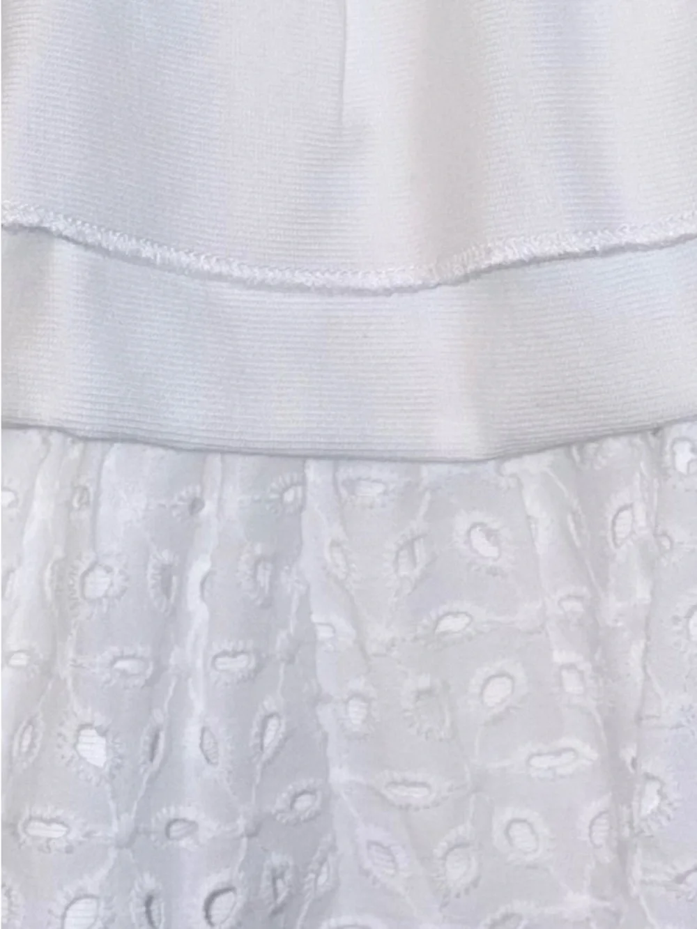 Zara White Eyelet Halter Ruffle Blouse